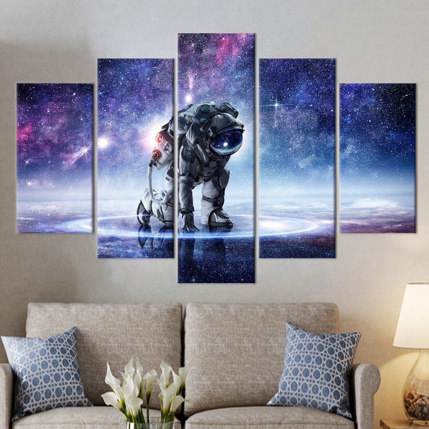Astronaut Landing Canvas Decor: Printed Artwork for Astronaut Lovers, Kitchen Wall Art