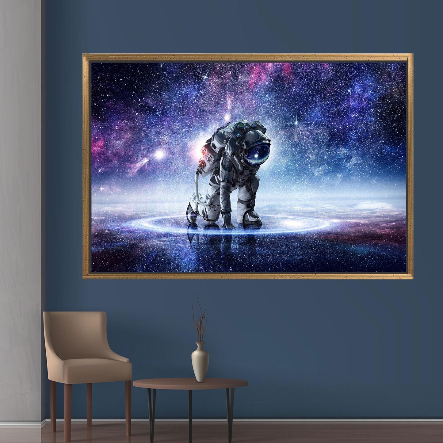 Astronaut Landing Canvas Decor: Printed Artwork for Astronaut Lovers, Kitchen Wall Art