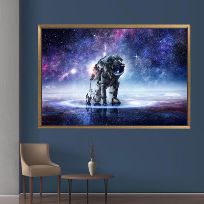 Astronaut Landing Canvas Decor: Printed Artwork for Astronaut Lovers, Kitchen Wall Art