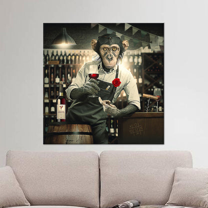 Barmen Monkey Canvas Print