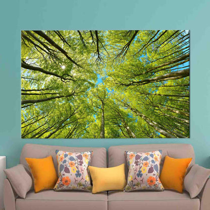 Green Tree Branch Landscape 3D Canvas Print