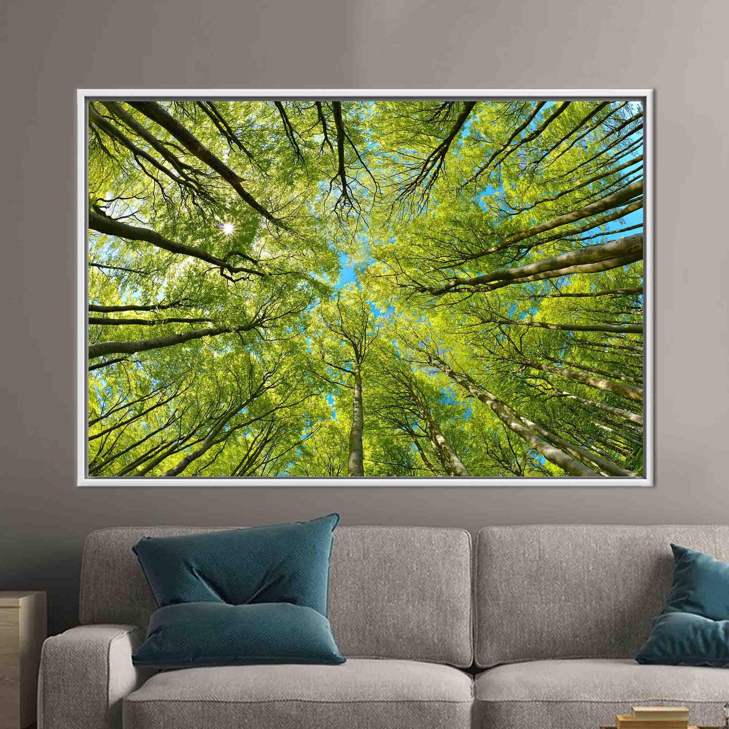 Green Tree Branch Landscape 3D Canvas Print