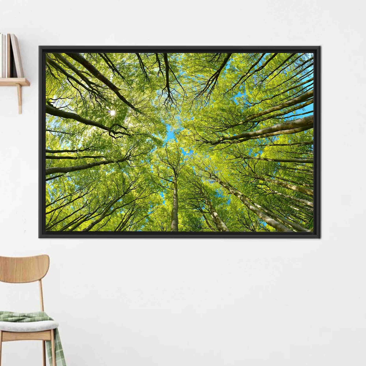 Green Tree Branch Landscape 3D Canvas Print