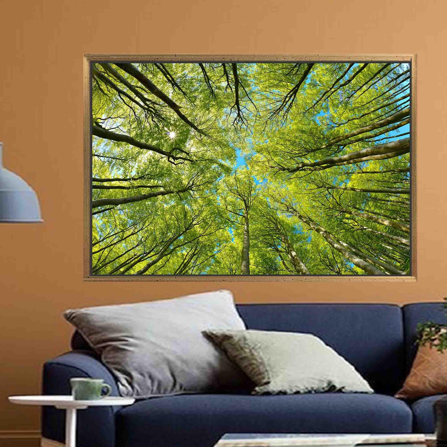 Green Tree Branch Landscape 3D Canvas Print
