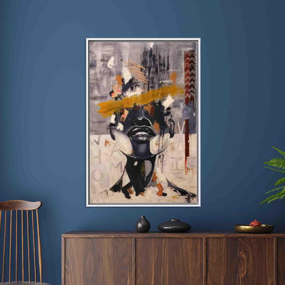 Abstract Woman Face Painting Canvas Print