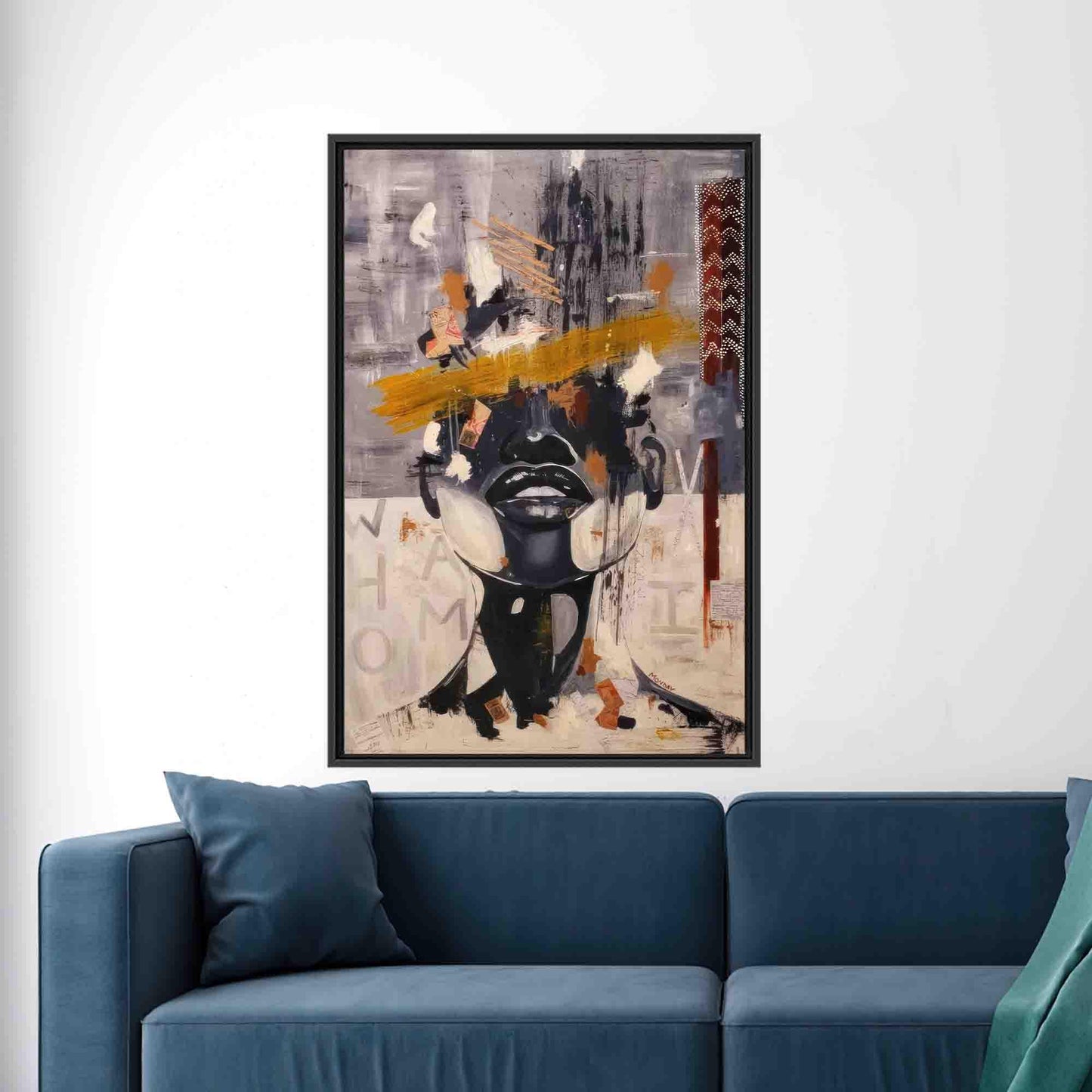 Abstract Woman Face Painting Canvas Print