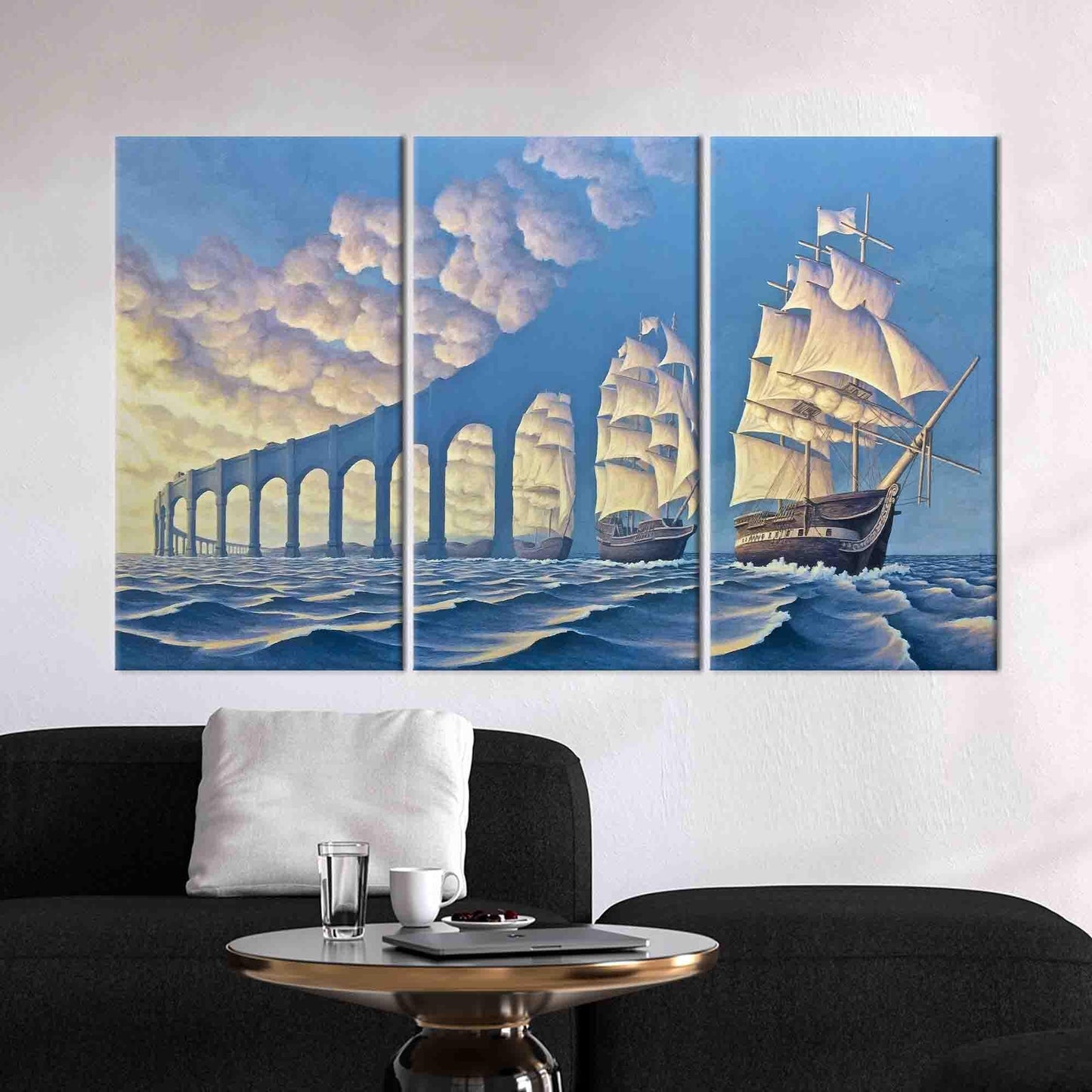 Surreal Bridge Made Sky Canvas Print