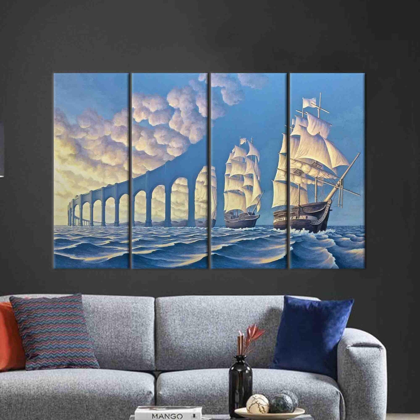Surreal Bridge Made Sky Canvas Print