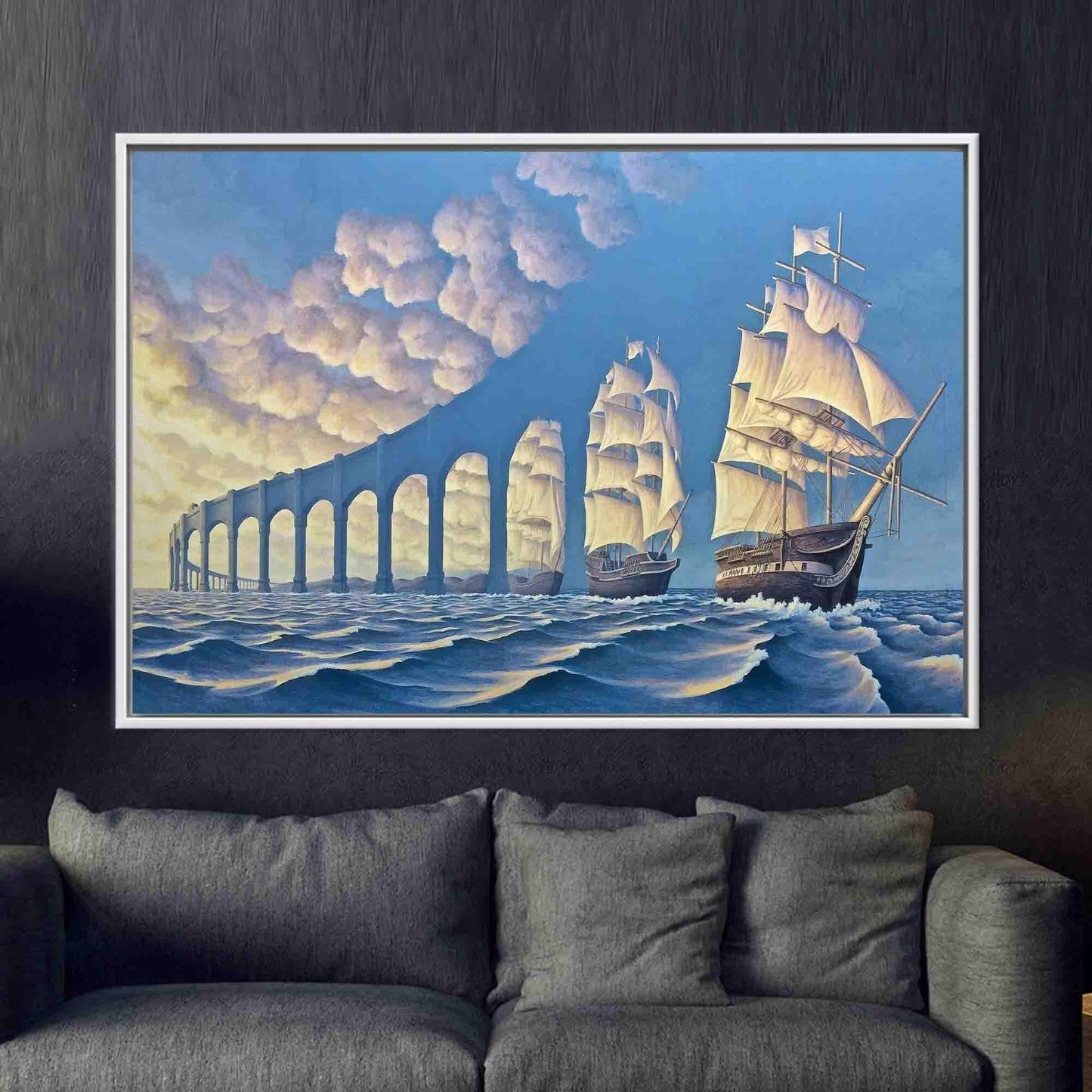 Surreal Bridge Made Sky Canvas Print