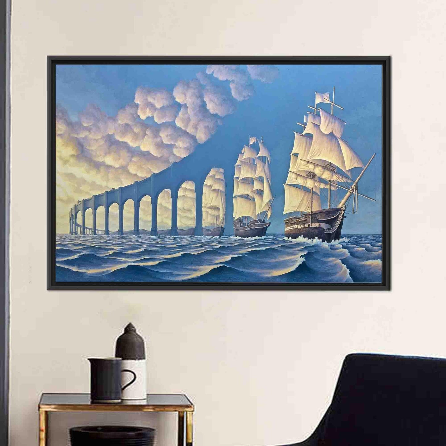 Surreal Bridge Made Sky Canvas Print