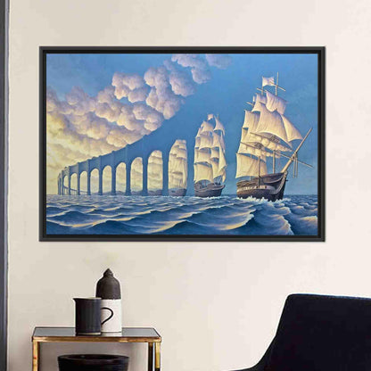 Surreal Bridge Made Sky Canvas Print