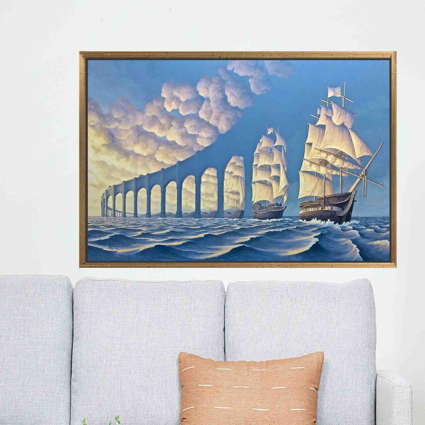 Surreal Bridge Made Sky Canvas Print