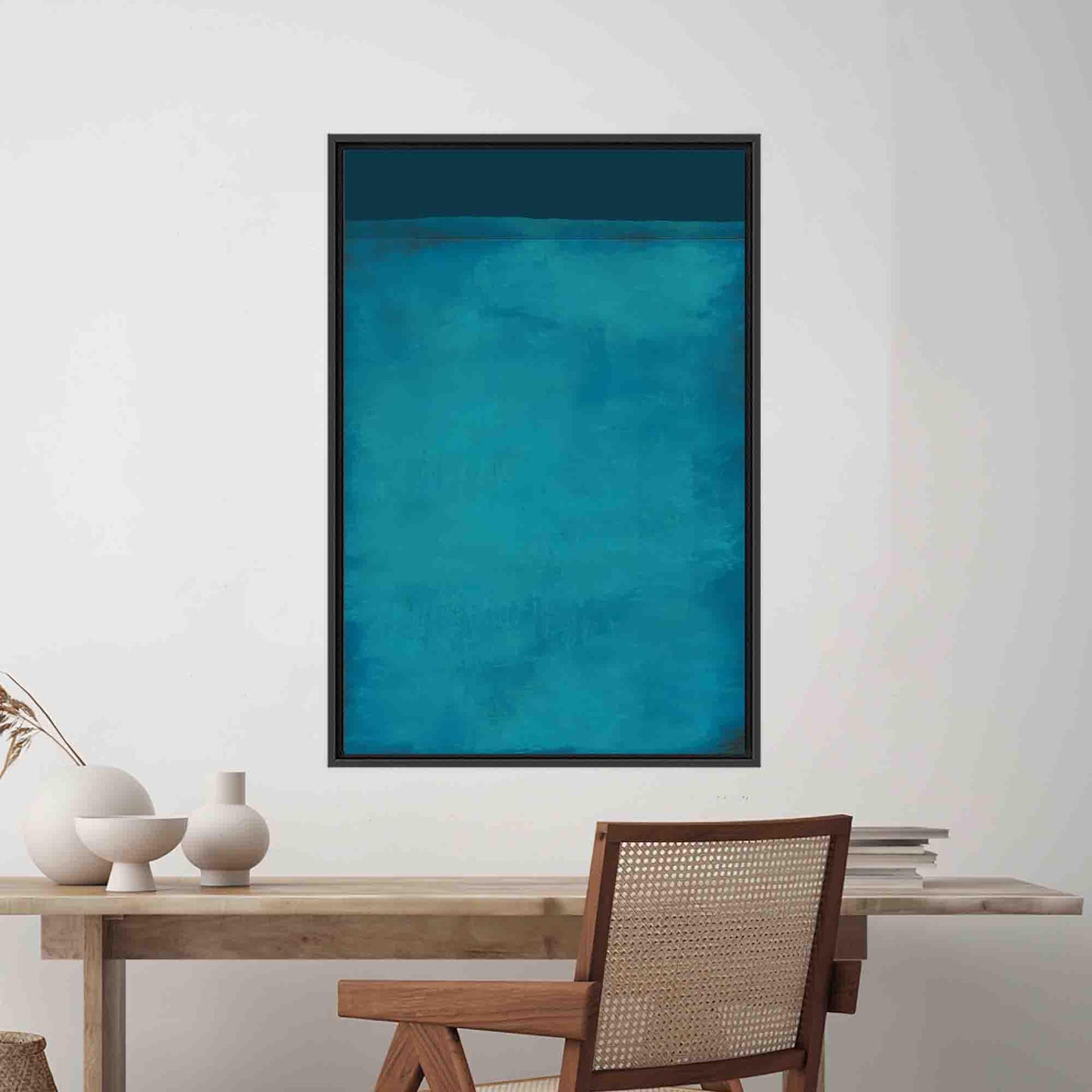 Turquoise Mark Rothko Minimal Him Canvas Print