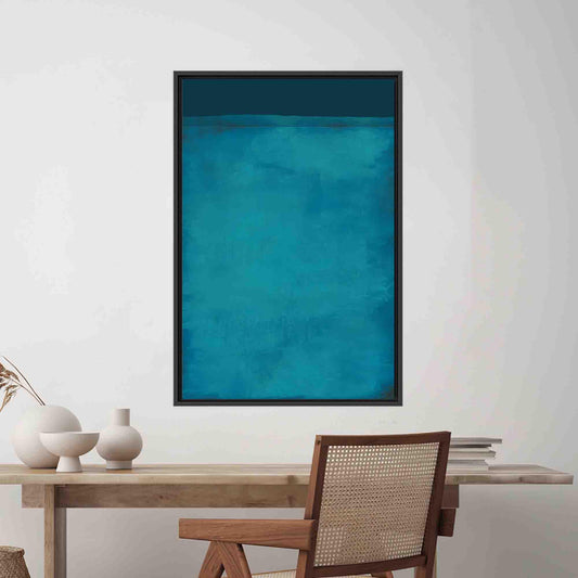 Turquoise Canvas Print - Mark Rothko Inspired Minimal Poster, Perfect Gift for Him