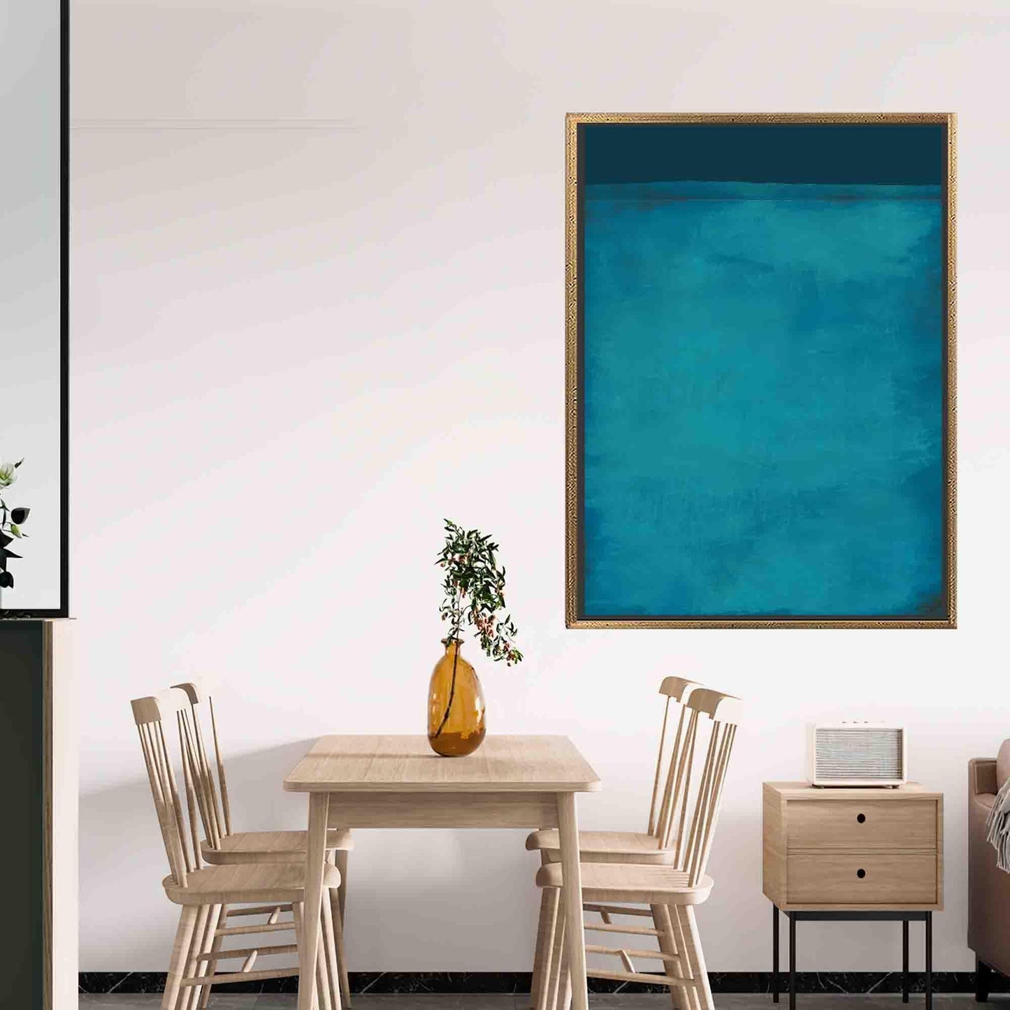 Turquoise Mark Rothko Minimal Him Canvas Print