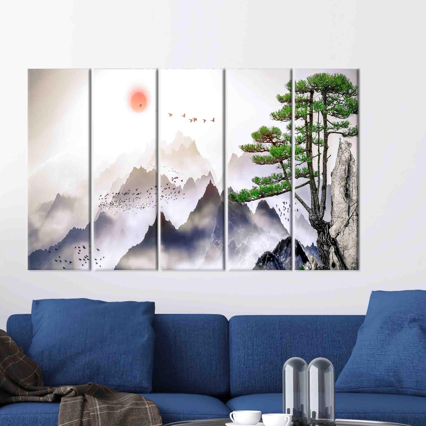 Mountain Bohemian Japanese Landscape Canvas Print