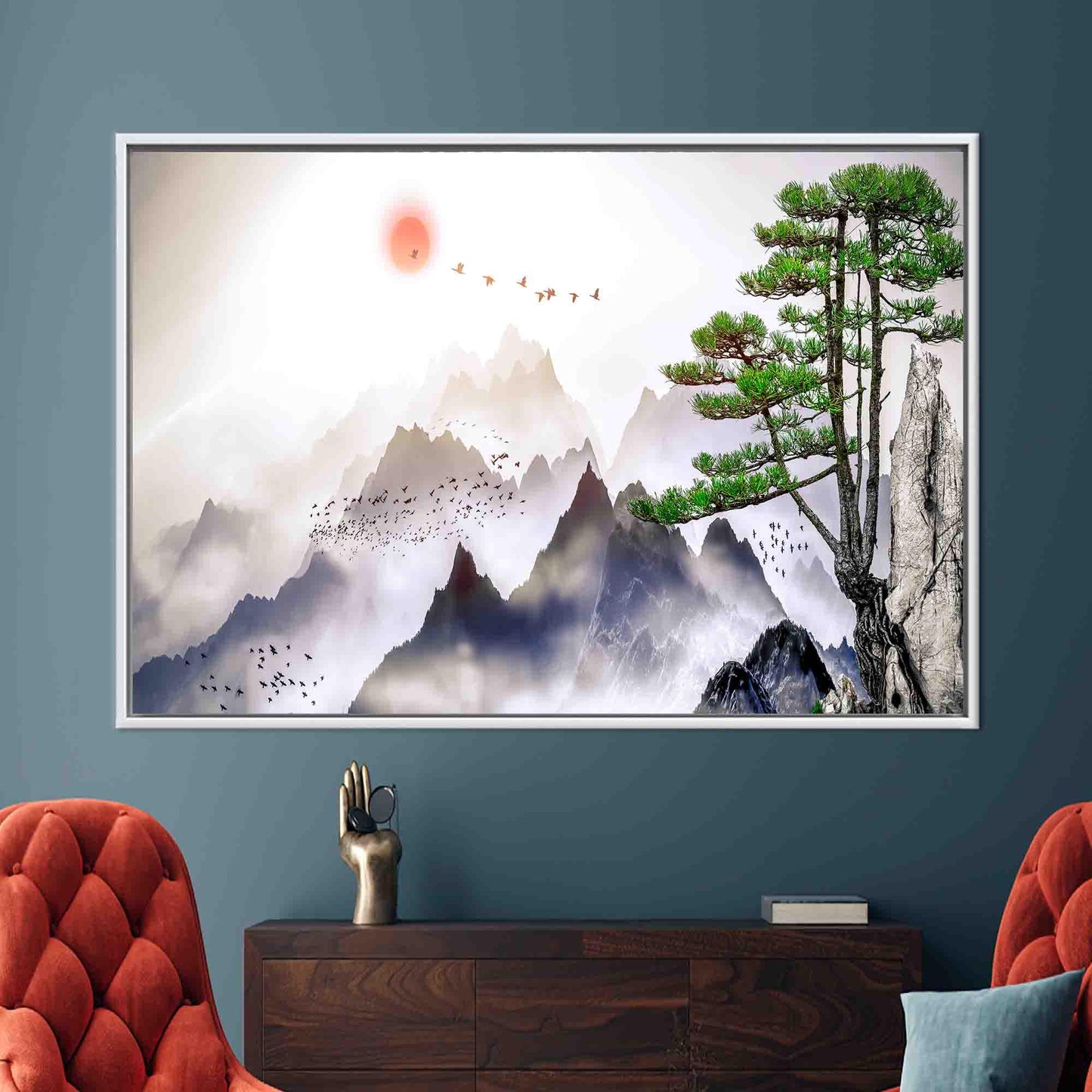 Mountain Bohemian Japanese Landscape Canvas Print