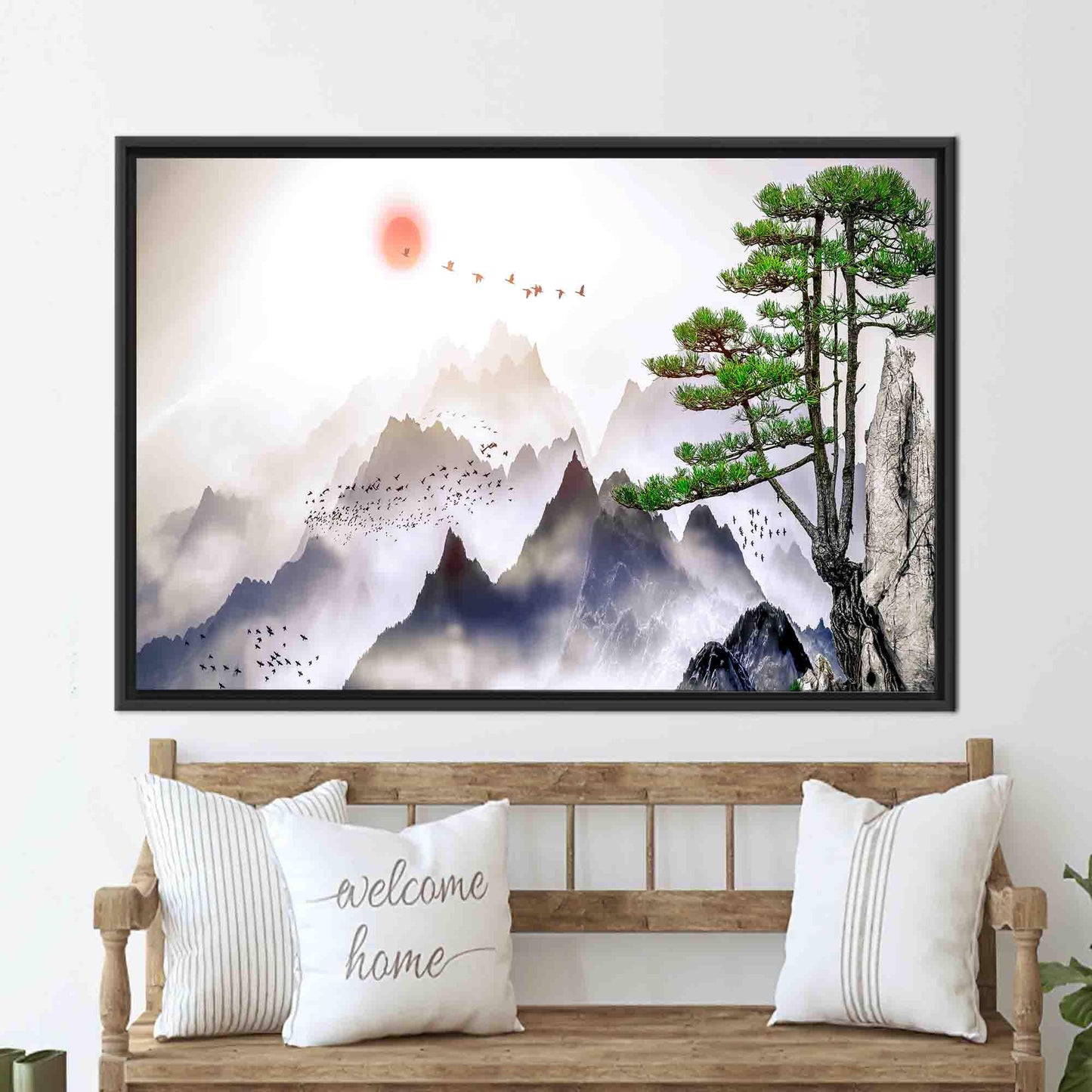 Mountain Bohemian Japanese Landscape Canvas Print
