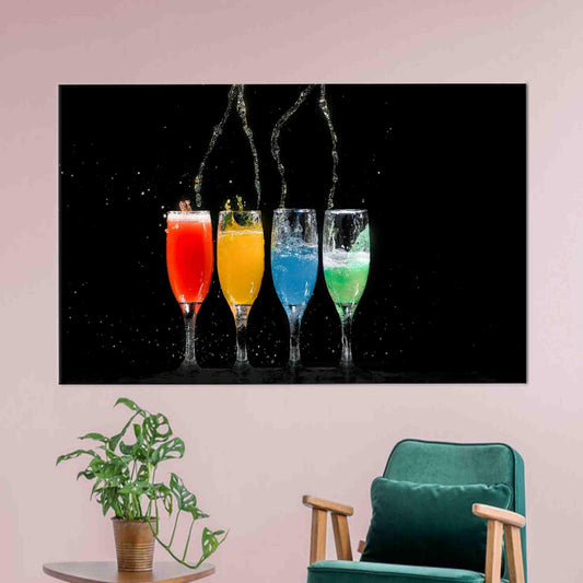 Modern Canvas Decor: Vibrant Printed Artwork for Home or Bridal Gift