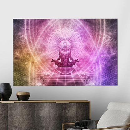 Meditation Minimalist Aura Design Canvas Print