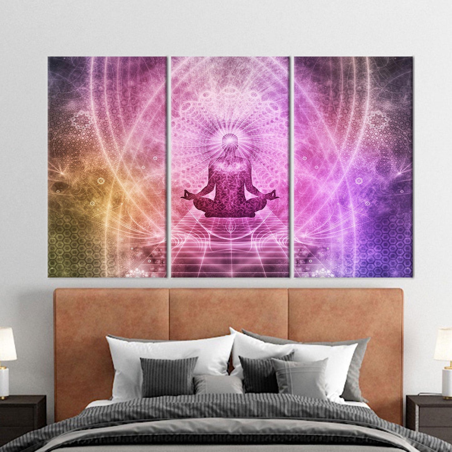 Meditation Minimalist Aura Design Canvas Print