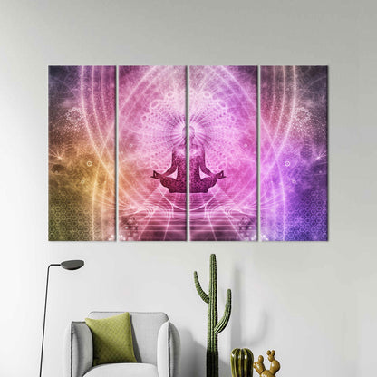 Meditation Minimalist Aura Design Canvas Print