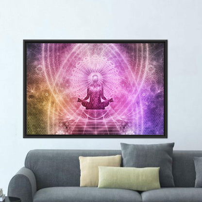 Meditation Minimalist Aura Design Canvas Print
