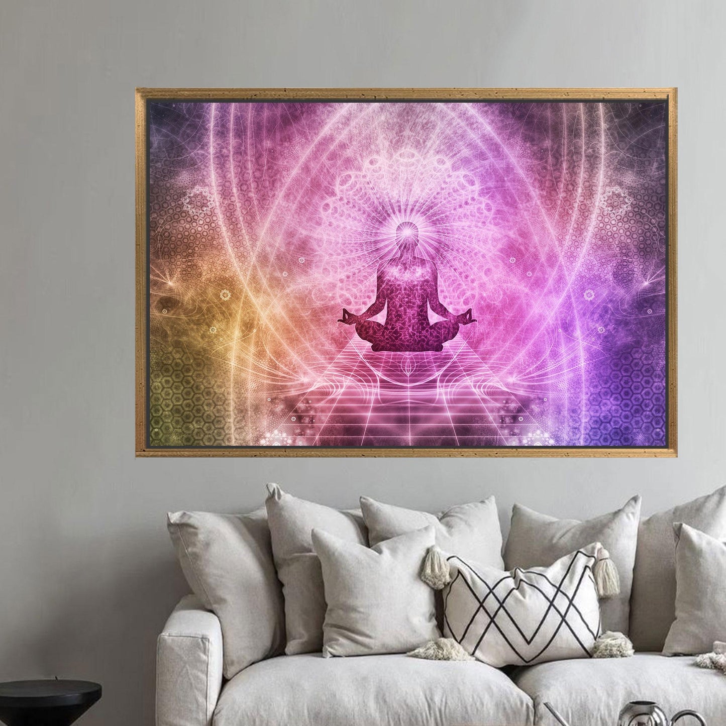 Meditation Minimalist Aura Design Canvas Print