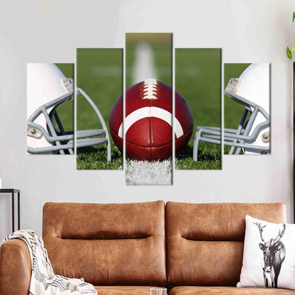 American Football Helmets 3D Canvas Print - Gym Wall Hanging, Christmas Gift