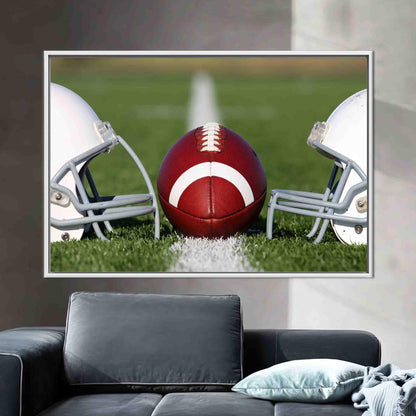 American Football Helmets 3D Canvas Print - Gym Wall Hanging, Christmas Gift