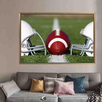 American Football Helmets 3D Canvas Print - Gym Wall Hanging, Christmas Gift