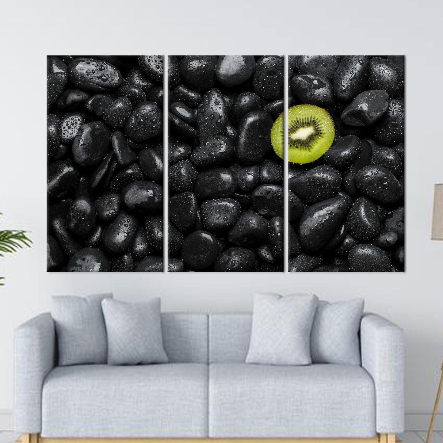 Stone Pattern Kiwi Valentine's Day Canvas Print
