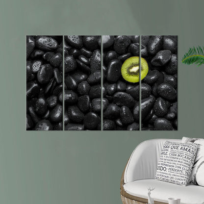 Stone Pattern Kiwi Valentine's Day Canvas Print
