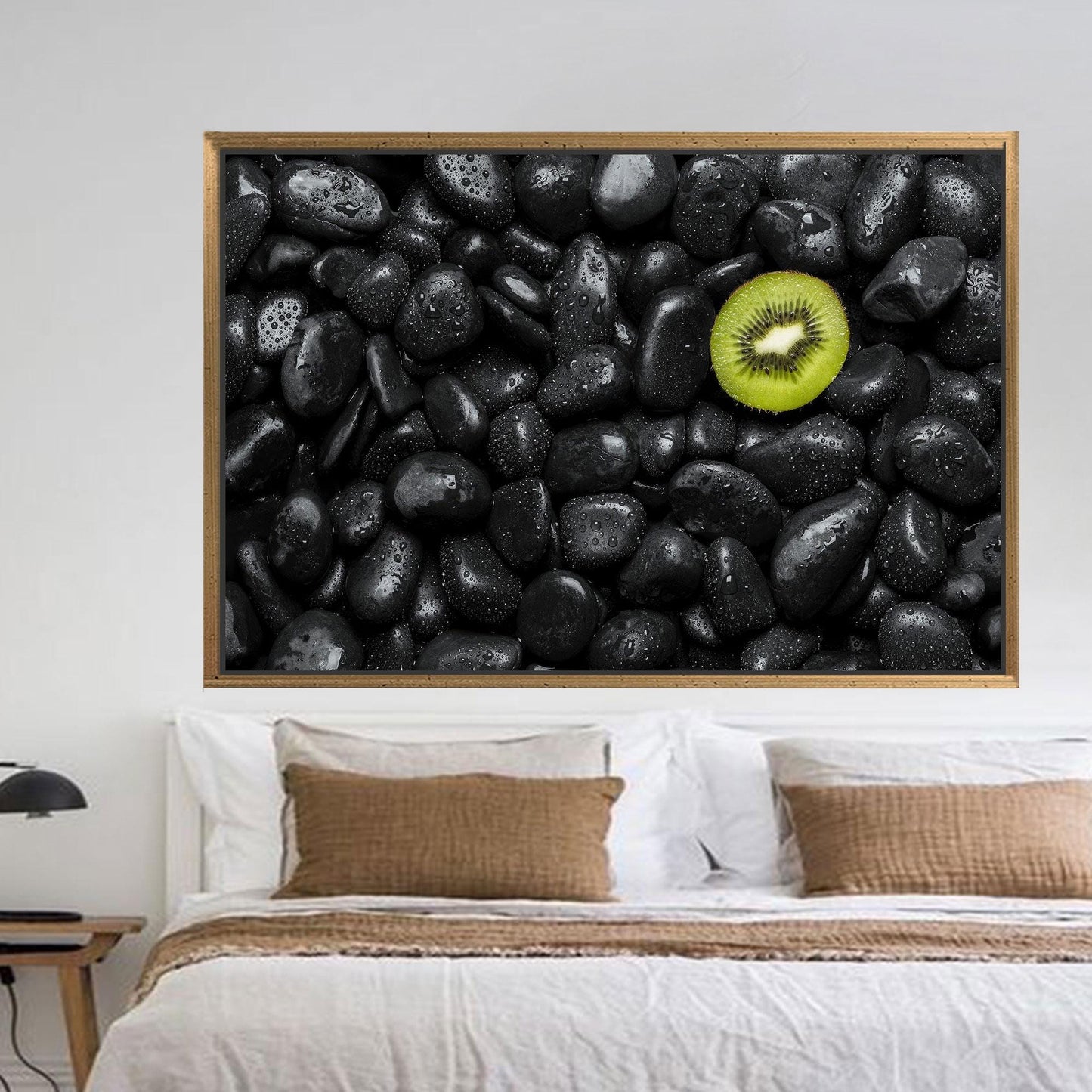 Stone Pattern Kiwi Valentine's Day Canvas Print