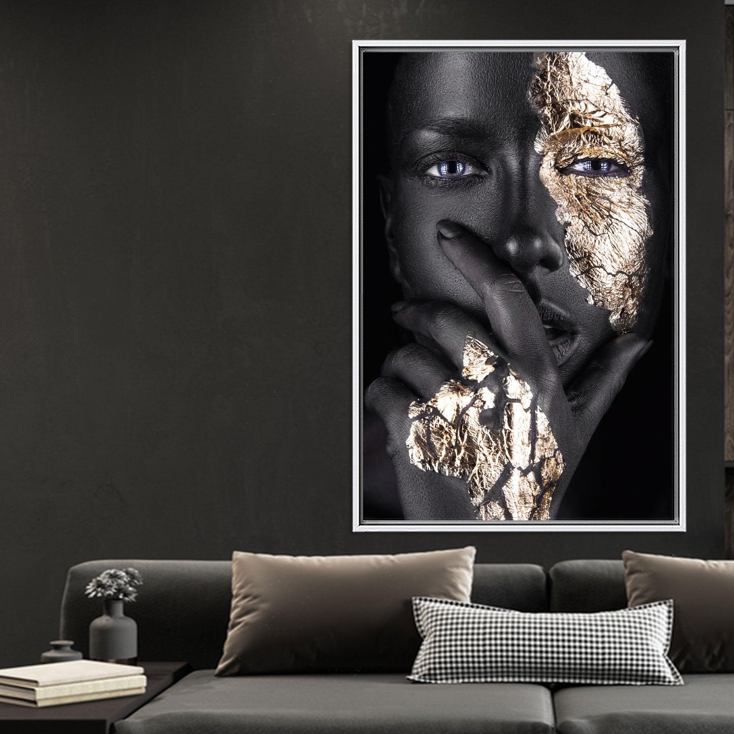 Black Woman Abstract Canvas Print