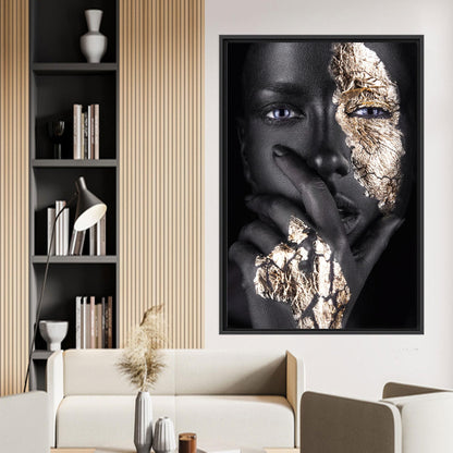 Black Woman Abstract Canvas Print