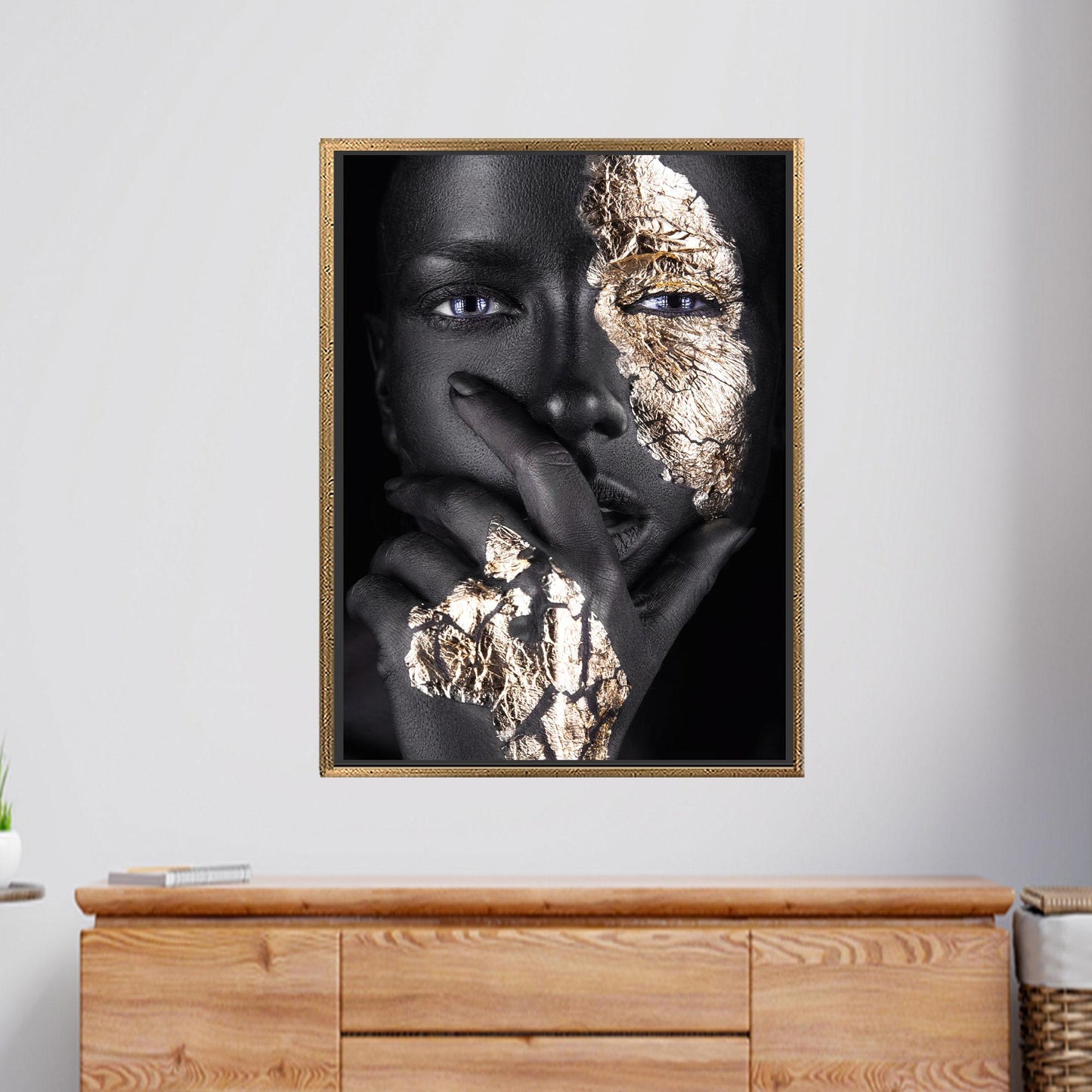 Black Woman Abstract Canvas Print