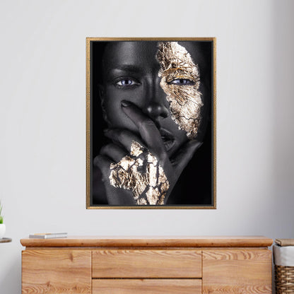 Black Woman Abstract Canvas Print