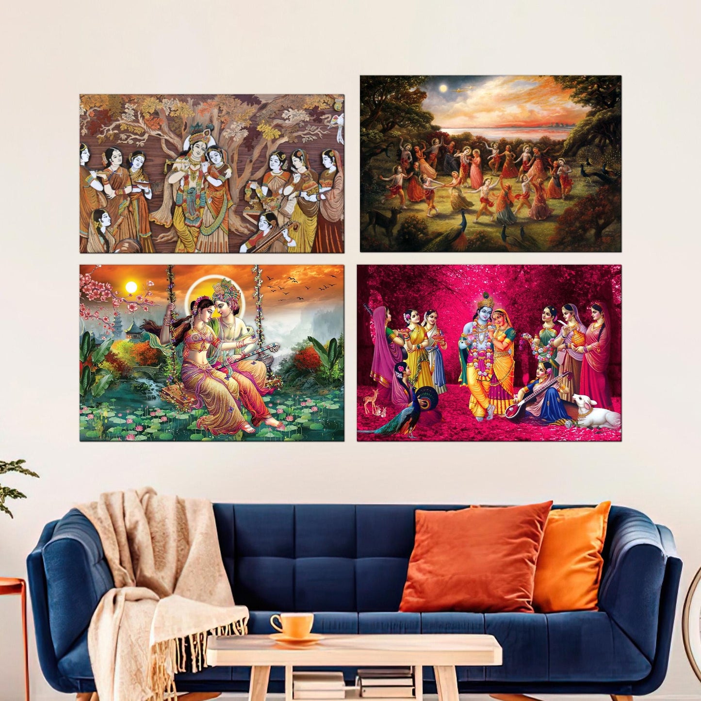 Radha Krishna Indian Mythology Spiritual Canvas Print