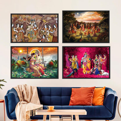 Radha Krishna Indian Mythology Spiritual Canvas Print