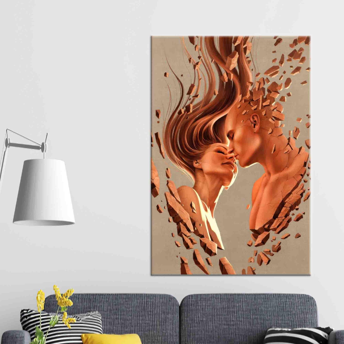 Abstract Couple Canvas Print