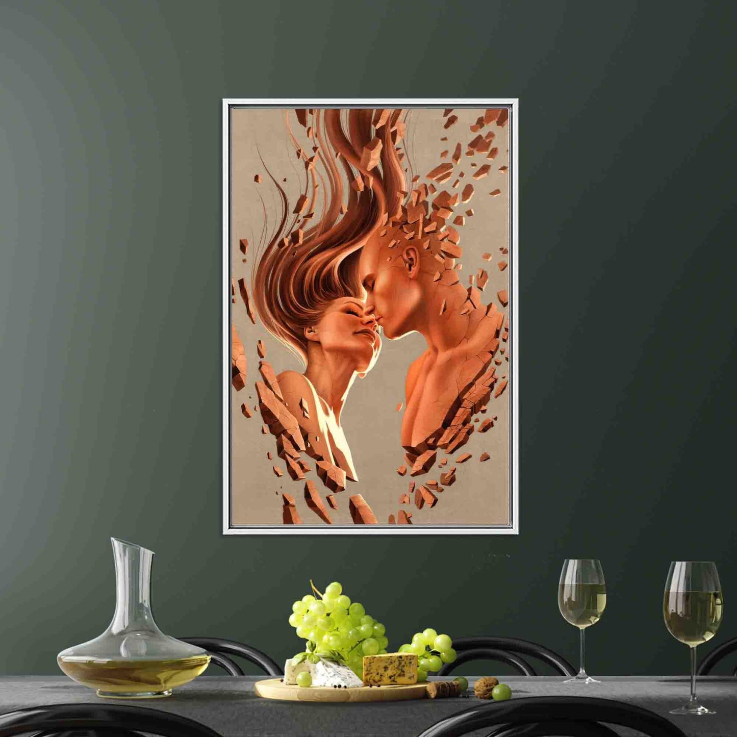 Abstract Couple Canvas Print