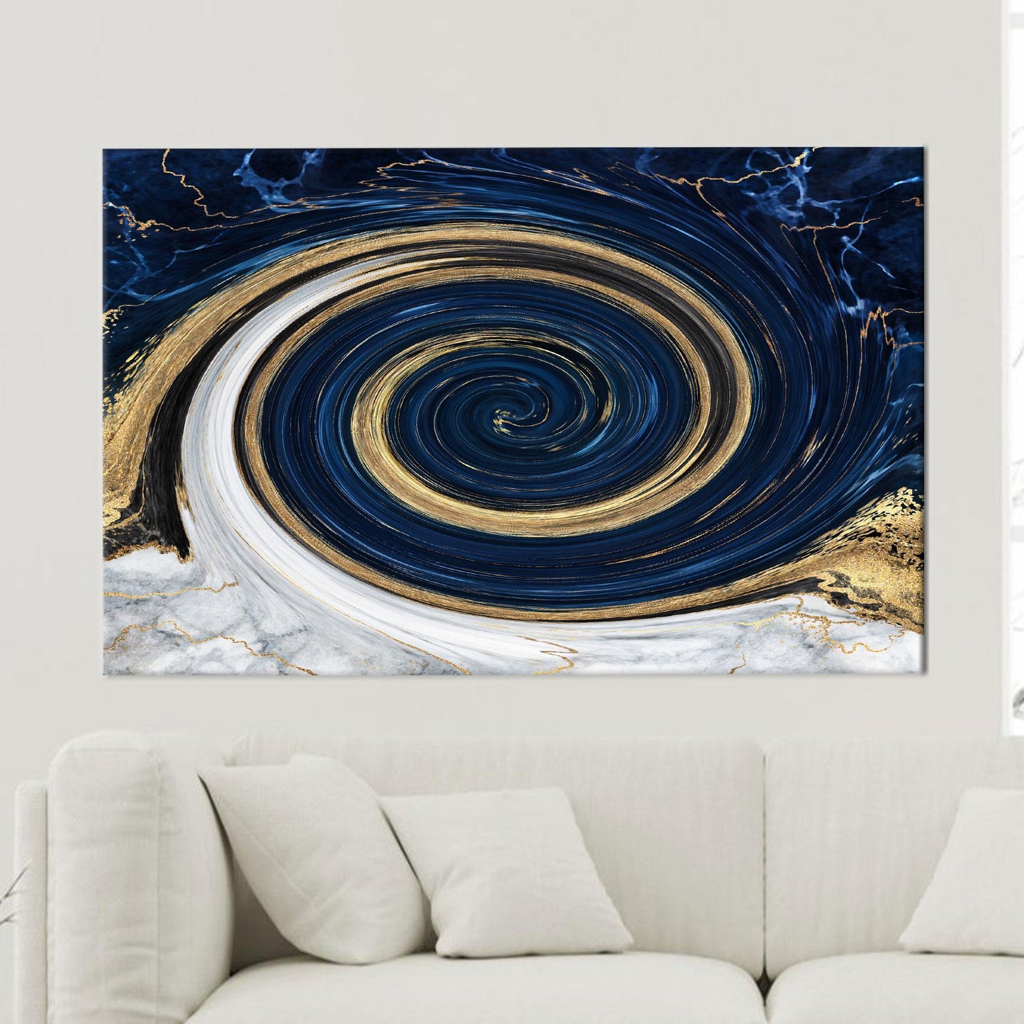 Gold Marble Artwork Canvas Print - Abstract Wall Hanging, Marble Art, Personalized Wedding Gift