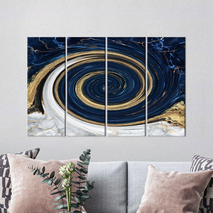 Gold Marble Artwork Canvas Print - Abstract Wall Hanging, Marble Art, Personalized Wedding Gift