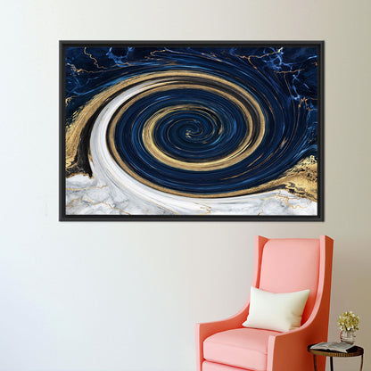 Gold Marble Artwork Canvas Print - Abstract Wall Hanging, Marble Art, Personalized Wedding Gift