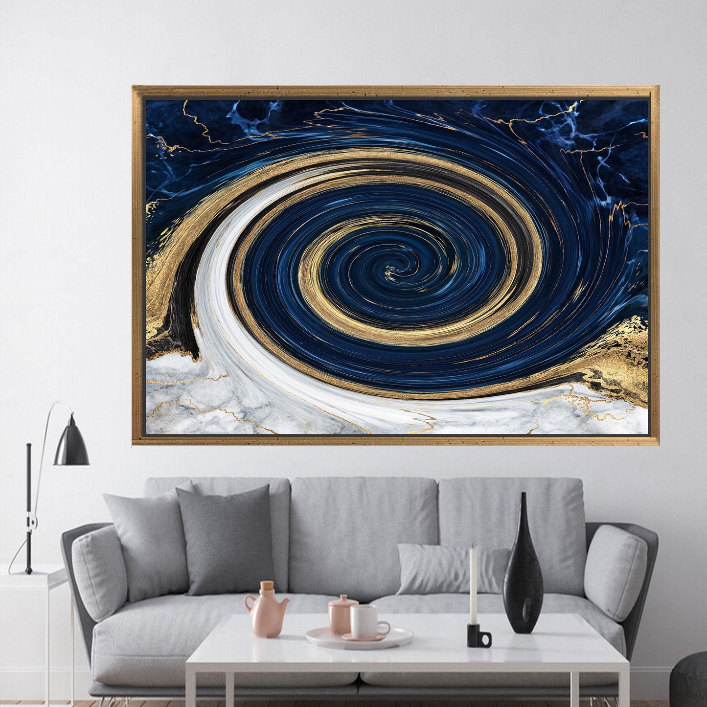 Gold Marble Artwork Canvas Print - Abstract Wall Hanging, Marble Art, Personalized Wedding Gift
