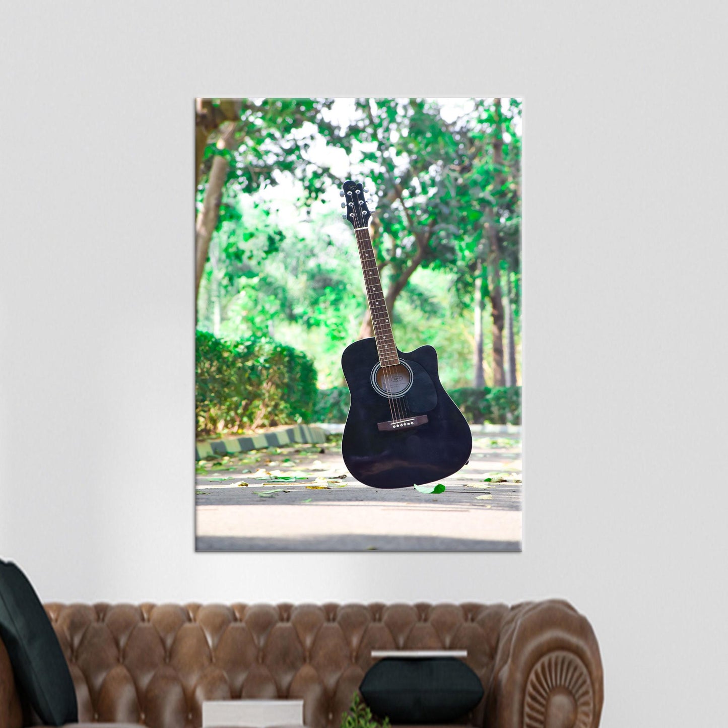Modern Music Lover Gift Canvas Poster, Guitarist Artwork, Personalized Baby Gift, Guitar Wall Art