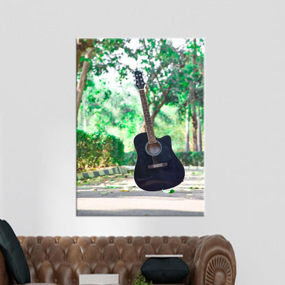 Modern Music Lover Gift Canvas Poster, Guitarist Artwork, Personalized Baby Gift, Guitar Wall Art