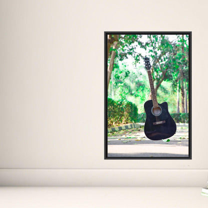 Modern Music Lover Gift Canvas Poster, Guitarist Artwork, Personalized Baby Gift, Guitar Wall Art