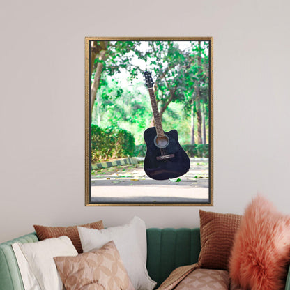 Modern Music Lover Gift Canvas Poster, Guitarist Artwork, Personalized Baby Gift, Guitar Wall Art